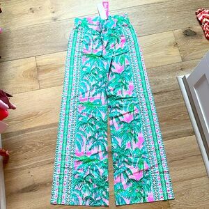NWT Lilly Pulitzer Bal Harbour Palazzo Pink Blossom Suite Views Pants